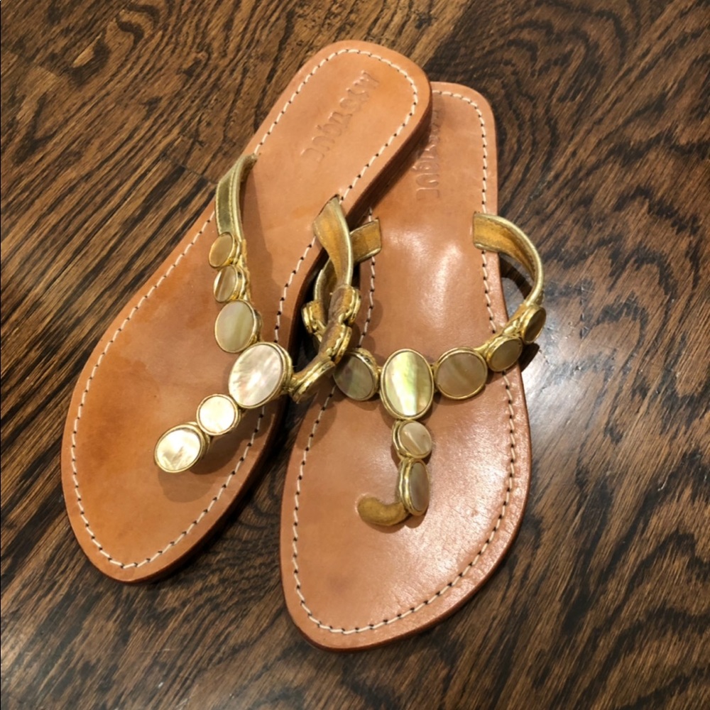 Mystique Jeweled gold detailed sandals